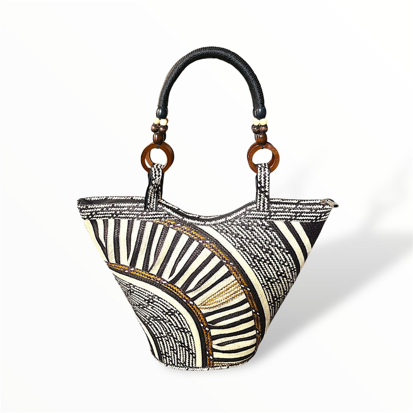 Patterned Design Hand Wawen Ladies Handbag