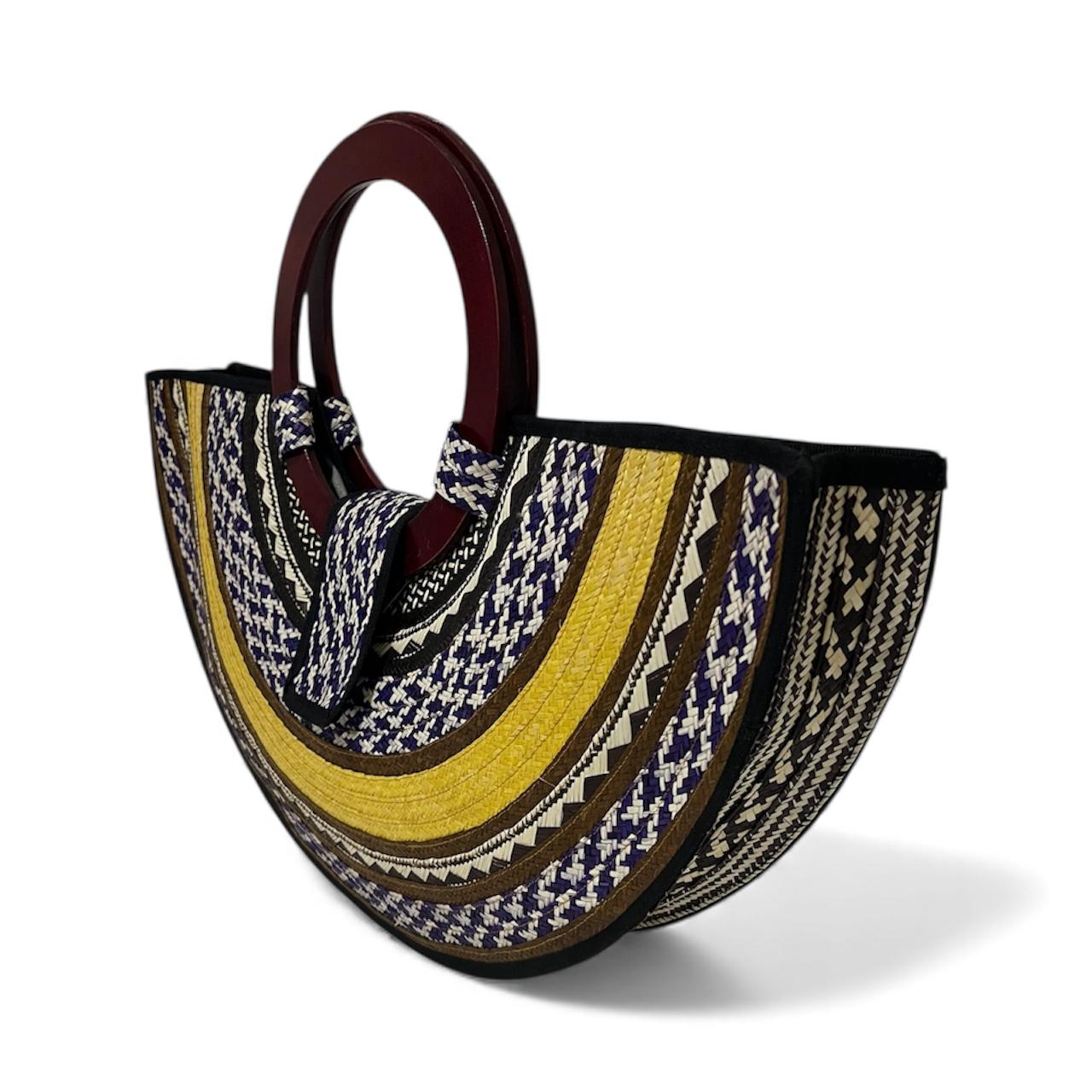 Bolso de mano para mujer Wawen con diseño de botones precolombinos