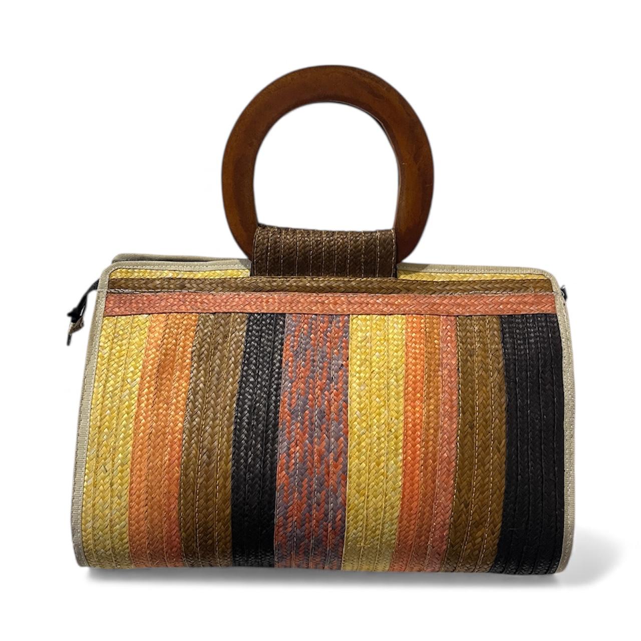 Bolso de mano para mujer Wawen con diseño de patrón precolombino