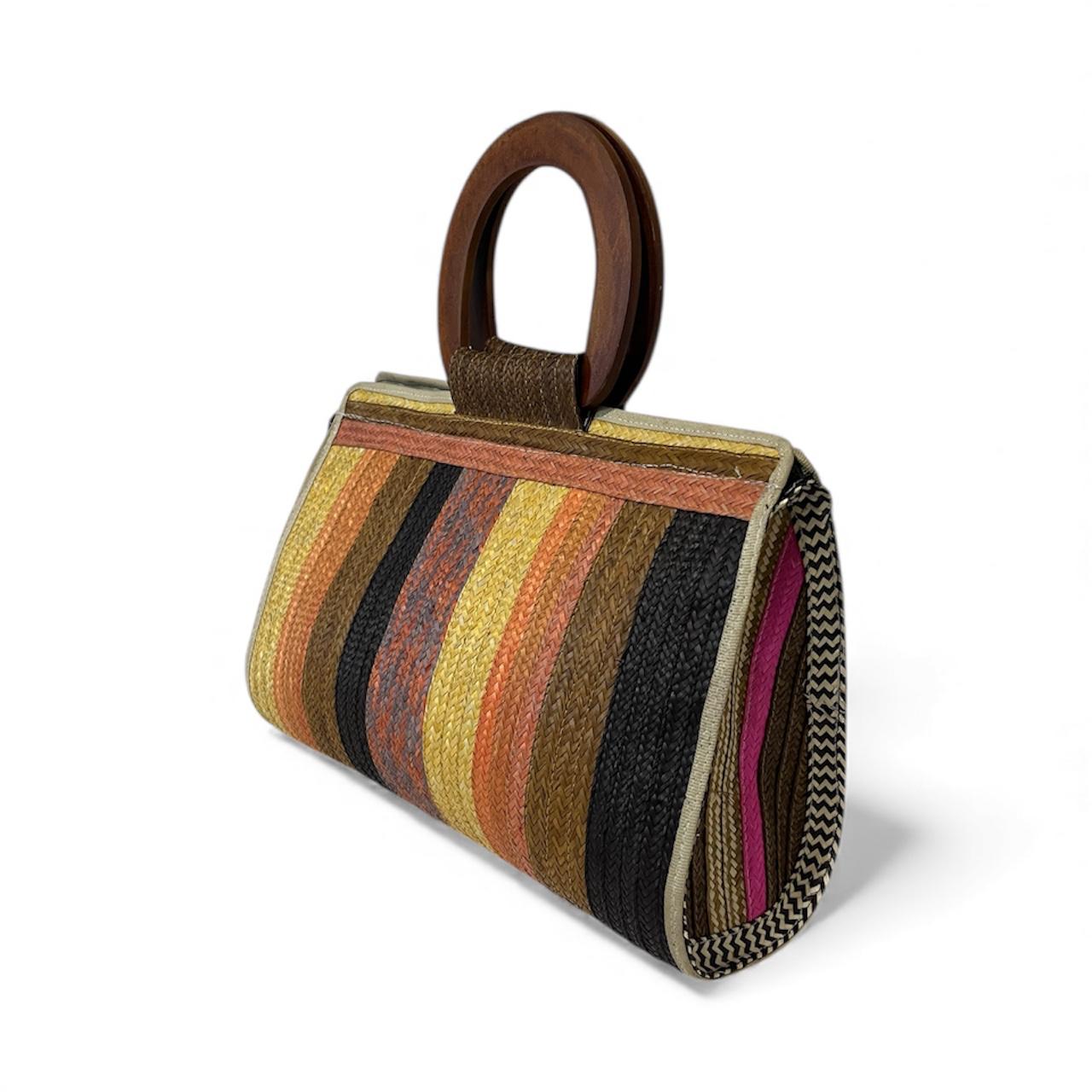 Bolso de mano para mujer Wawen con diseño de patrón precolombino