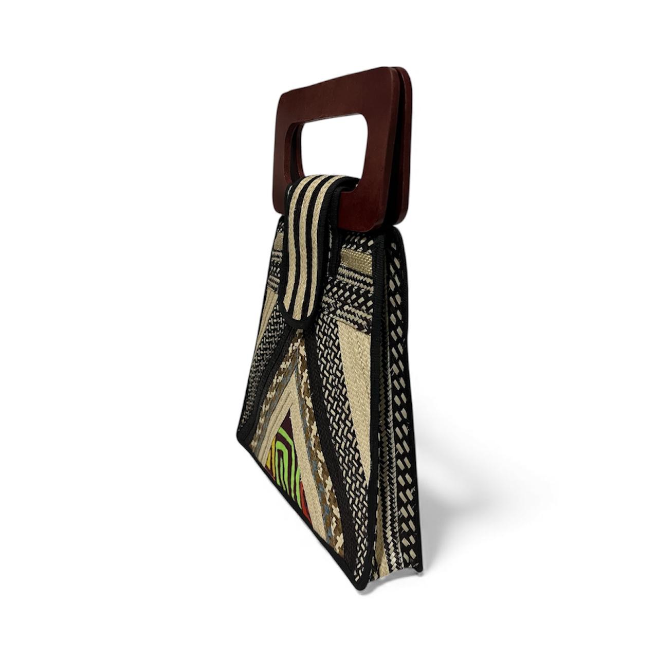 Bolso de mano para mujer Wawen con diseño de patrón precolombino