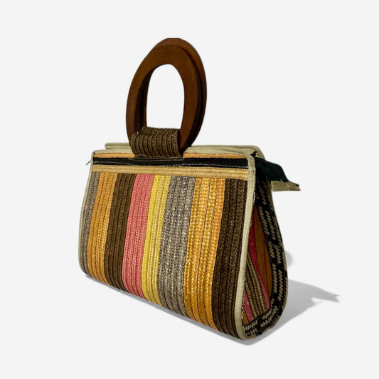 Bolso de mano para mujer Wawen con diseño de patrón precolombino