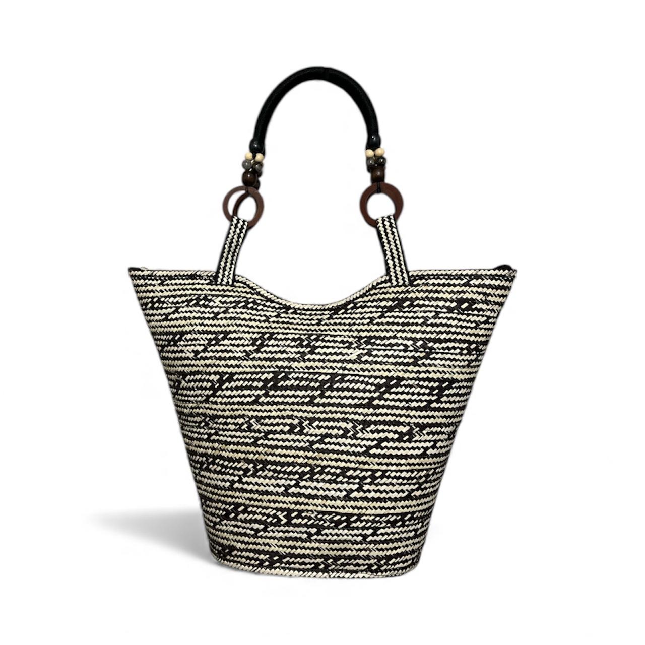 Bolso de mano para mujer Wawen con diseño de cubo en color neutro