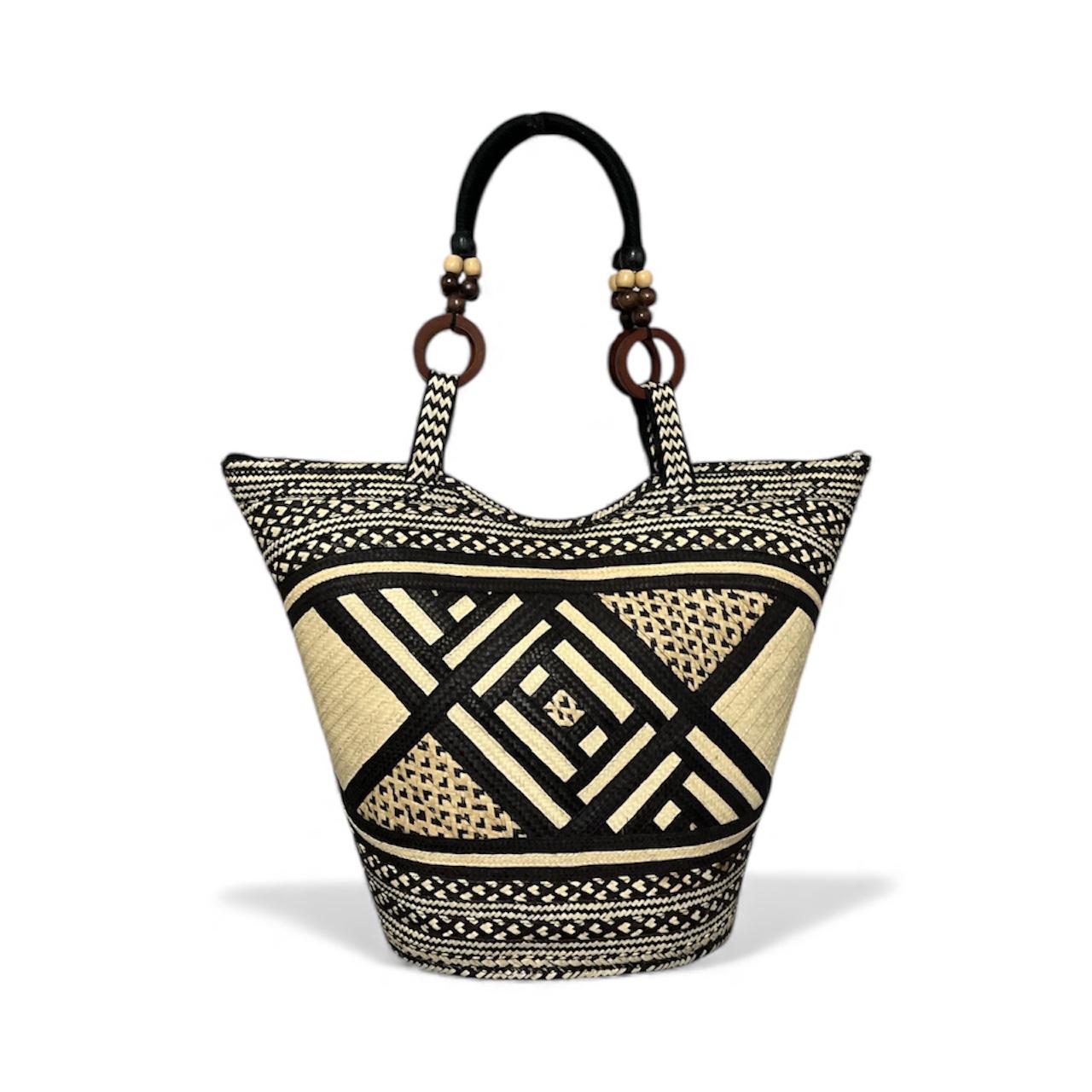 Bolso de mano para mujer Wawen con diseño de cubo en color neutro